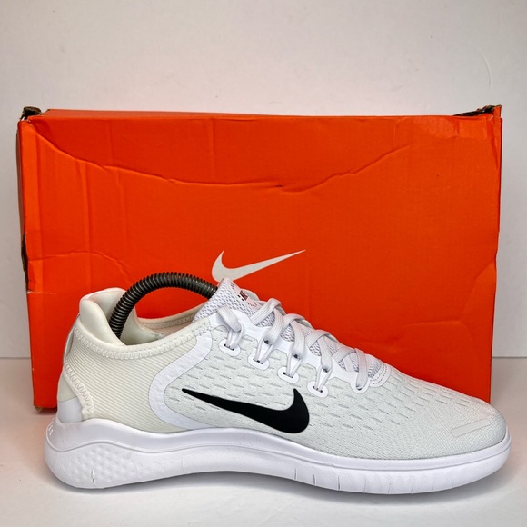 Nike Womens Free RN 2018 White/Black Running Shoes Sz 9 New with Box! 942837-100 - Picture 7 of 16